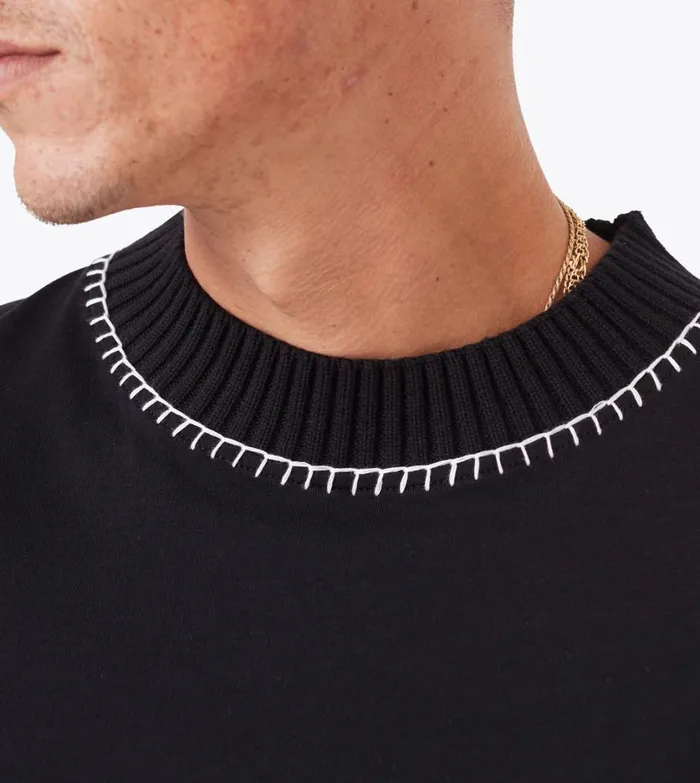 Zanerobe Tees and Tanks Men Stitched Lounge Tee Black